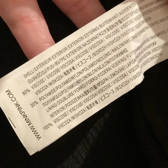 NWT MINKPINK X Revolve Fatima Frill Mini Dress Black Size XS - Picture 9 of 11